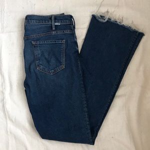 Mother the hustler high waist fray jean